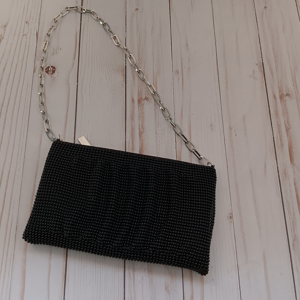 La Regale Mesh Evening Party Small Purse Chain Link Strap - Picture 9 of 15